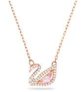 Swar*vski - Dancing Swan necklace - Rose Gold/Pink 5469989