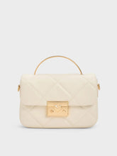Charles & Ke*th - Quilted Boxy Top Handle Bag - Cream with Gift Box (AD-July)