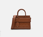 PEDR* - Studio Bella Leather Handbag in Pixel - Brown (AD-SEP)