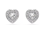 Swar*vski - Ari*na Grande x Sw*rovski stud earrings Mixed cuts, Heart, White, Rhodium plated - 5720859