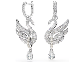 Swar*vski - Swan earrings Swan, White, Rhodium plated - 5723388