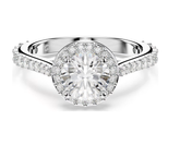 Swar*vski - Una Angelic ring Round cut, White, Silver-tone finish - 5717927