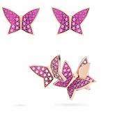 Swar*vski - Idyllia Lilia stud earrings Butterfly, Pink, Rose gold-tone plated - 5636428