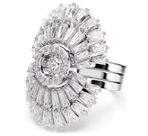 Swar*vski - Idyllia ring Set (3), Mixed cuts, Shell, White, Rhodium plated - 5680289