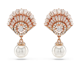 Swar*vski - Idyllia drop earrings Crystal pearl, Shell, White, Rose gold-tone plated - 5689196