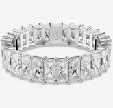 Swar*vski - Cristallo ring Baguette cut, White, Silver-tone finish - 5693407