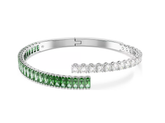 Swar*vski - Matrix bangle Mixed cuts, Green, Rhodium plated - 5722460