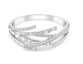 Swar*vski - Matrix bangle Mixed cuts, White, Rhodium plated - 5726292