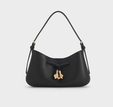 Charles & Ke*th - Mila Recycled Suede Shoulder Bag - Black