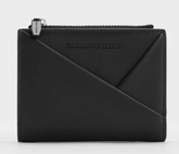 Charles & Ke*th - Midori Geometric Top-Zip Wallet - Noir