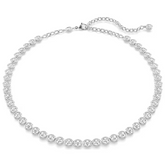 Swar*vski - Imber Tennis necklace Round cut, White, Rhodium plated - 5682595