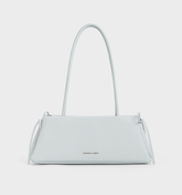 Charles & Ke*th - Hazel Bow Elongated Trapeze Shoulder Bag - Sea Salt Blue