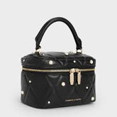 Charles & Ke*th - Arwen Quilted Vanity Bag - Black