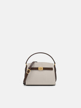 PEDR* Belted Canvas Handbag - Dark Brown Canvas