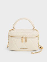 Charles & Ke*th - Arwen Quilted Top Handle Vanity Bag - Cream