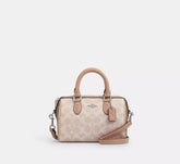 C*ACH - Mini Rowa* Crossbody Bag In Blocked Signature Canvas
