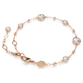 Swar*vski - Imber bracelet, Round cut, White, rose gold finish - Swarovski, 5730677