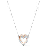 Swar*vski - Infinity necklace Heart, White, Mixed metal finish - 5518868