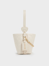 Charles & Ke*th - Duo Quilted Chain Bucket Bag - Cream