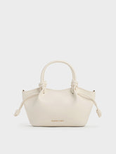 Charles & Ke*th - Sammie Knotted-Handle Wavy Tote Bag - Cream
