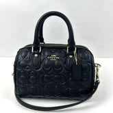 C*ACH Mini Row*n Crossbody Bag In Signature Leather Black