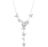 Swar*vski - Idyllia Lilia Y necklace Butterfly, White, Rhodium plated - 5636415