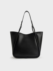 Charles & Ke*th - Tubular Slouchy Tote Bag - Black (AD-Sep)