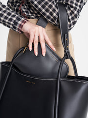 Charles & Ke*th - Tubular Slouchy Tote Bag - Black
