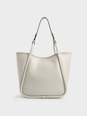 Charles & Ke*th - Lyla Tubular Slouchy Tote Bag - Cream