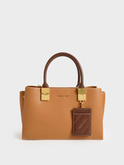 Charles & Ke*th - Large Double Handle Handbag - Pumpkin