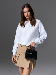 Charles & Ke*th - Aubrielle Croc-Effect Top Handle Bag - Black (AD-Sep)