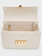 Charles & Ke*th - Alva Quilted Chain-Handle Bag - Cream