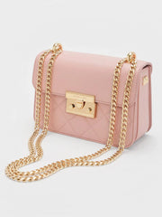 Charles & Ke*th - Alva Quilted Chain-Handle Bag - Light Pink