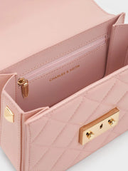 Charles & Ke*th - Alva Quilted Chain-Handle Bag - Light Pink