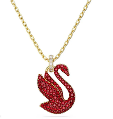 Swar*vski - Iconic Swan pendant Swan, Medium, Red, Gold-tone plated - (5647871)