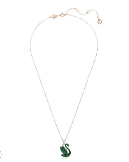 Swar*vski - Iconic Swan pendant Swan - Green - Rose gold-tone plated - (5650067)