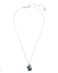 Swar*vski - Iconic Swan pendant Swan - Green - Rose gold-tone plated - (5650067)