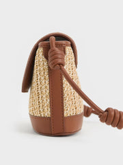 Charles & Ke*th -  Sabine Raffia Knotted-Strap Bag - Multi