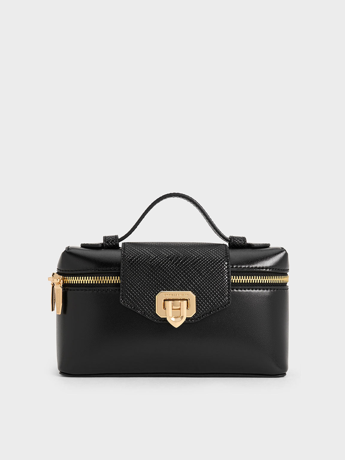 Charles & Ke*th - Arwen Top Handle Vanity Bag - Black