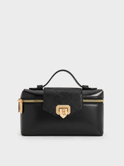 Charles & Ke*th - Arwen Top Handle Vanity Bag - Black