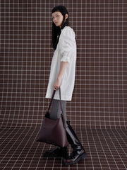 Charles & Ke*th - Hertha Trapeze Slouchy Hobo Bag - Burgundy