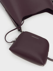 Charles & Ke*th - Hertha Trapeze Slouchy Hobo Bag - Burgundy