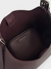 Charles & Ke*th - Hertha Trapeze Slouchy Hobo Bag - Burgundy