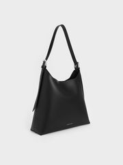 Charles & Ke*th - Hertha Trapeze Slouchy Hobo Bag - Noir