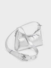 Charles & Ke*th - Atwood Chain-Embellished Shoulder Bag - Silver/gray