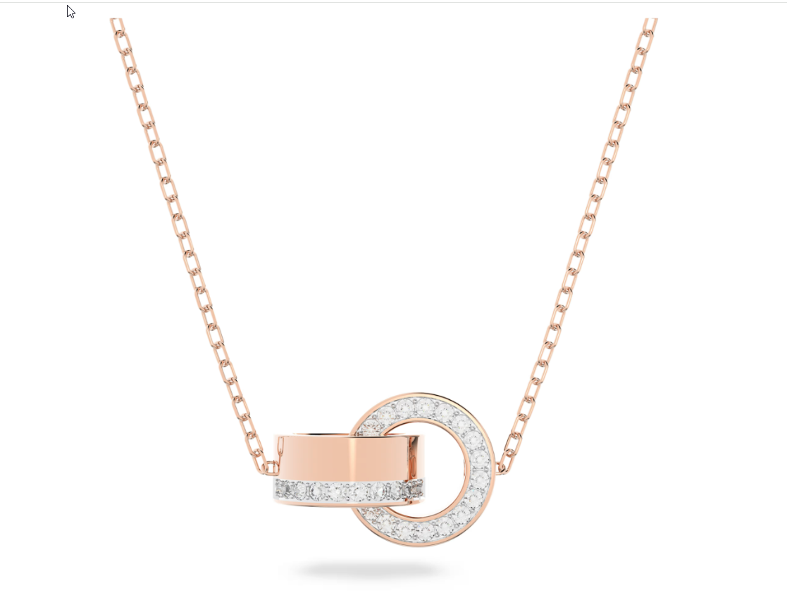 Swar*vski - Hollow pendant Interlocking loop, Rose Gold - 5636496 / 5636497