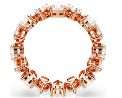 Swar*vski - Matrix Vittore ring Pear cut, White, Rose gold-tone finish - 5585425