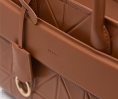 PEDR*  - Studio Bella Leather Handbag in Pixel - Brown (AD-SEP)