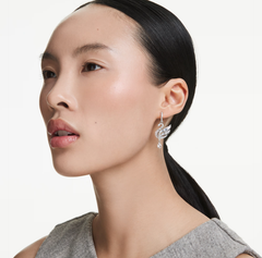 Swar*vski - Swan earrings Swan, White, Rhodium plated - 5723388