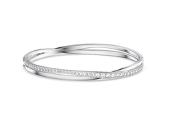 Swar*vski - Hyperbola bangle Round cut, White, Rhodium plated - 5565210
